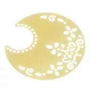 Pendentifs légers filigranés lunes 50.5x48 mm doré x2
