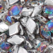 Perles en verre tchèque Gemduo 2 trous 8x5 mm Crystal Petroleum Backlit x10g|raw }}