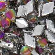 Perles en verre tchèque Gemduo 2 trous 8x5 mm Crystal Purple Haze Backlit x10g|raw }}