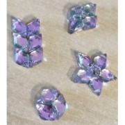 Perles en verre tchèque Gemduo 2 trous 8x5 mm Crystal Purple Haze Backlit x10g