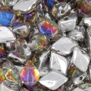 Perles en verre tchèque Gemduo 2 trous 8x5 mm Crystal Volcano Backlit x10g|raw }}