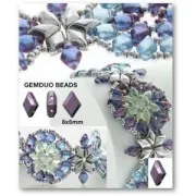 Perles en verre tchèque Gemduo 2 trous 8x5 mm Dark Amethyst Metallic Mat x10g
