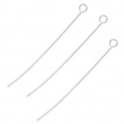 Clous tête ronde 49x0.6 mm en Argent 925 x10