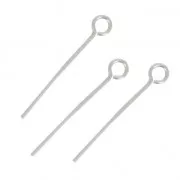 Clous tête ronde 25x0.6 mm - Argent 925 x10