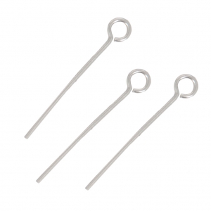 Clous tête ronde 25x0.6 mm - Argent 925 x10