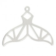 Pendentif origami Queue de Baleine 18x22 mm en Argent 925 x1|raw }}