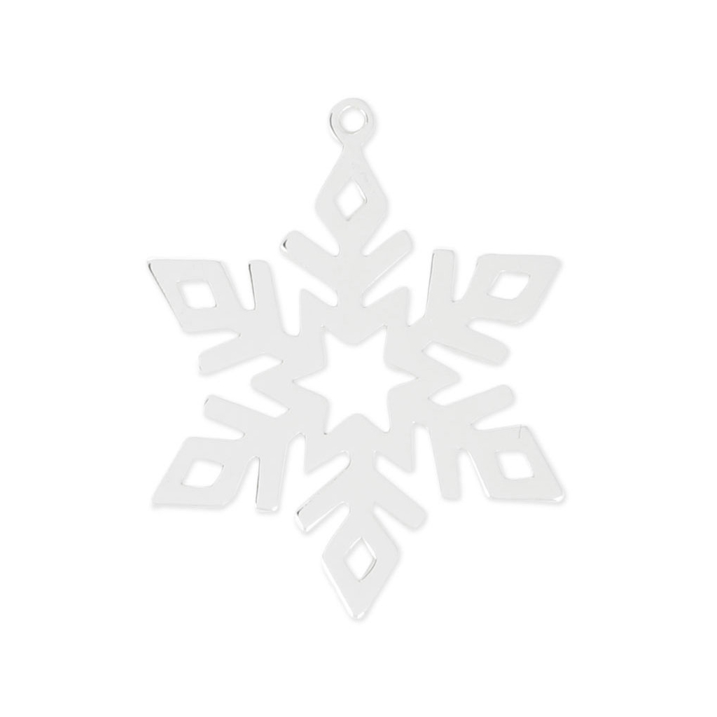 PH PandaHall 6Pcs Breloques Flocon De Neige En Argent