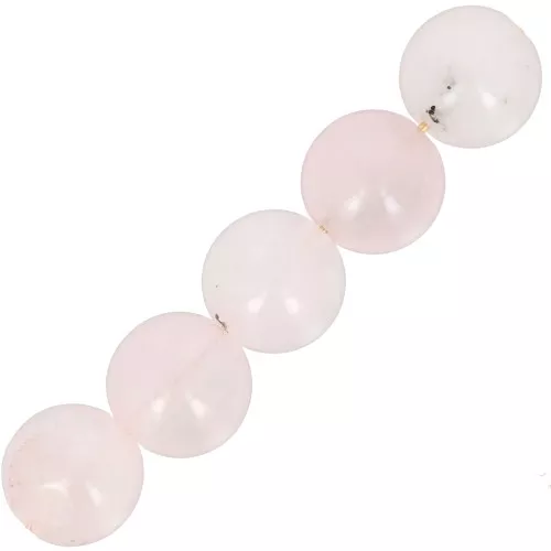Perles rondes 8 mm pierre gemme teintée - Quartz Rose x10