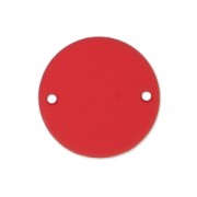 Intercalaire rond 2 trous recouvert de caoutchouc effet gomme 18 mm Rougex1|raw }}