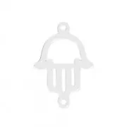 Intercalaire 2 anneaux Main de Fatma 15.5x11 mm en Argent 925 x1