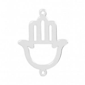 Intercalaire 2 anneaux Main de Fatma 20x15 mm en Argent 925 x1