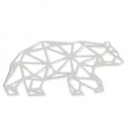 Intercalaire/Pendentif origami Ours 29x13 mm en Argent 925 x1