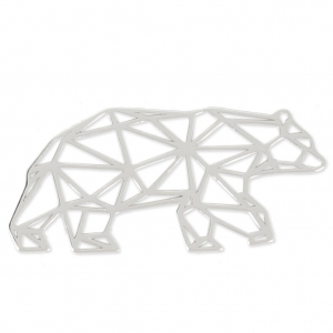 Intercalaire/Pendentif origami Ours 29x13 mm en Argent 925 x1