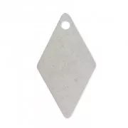 Sequins en métal lisse losange 16x9 mm Argenté x8