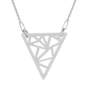 Pendentif /Intercalaire Triangle 15 mm en Argent 925 x1