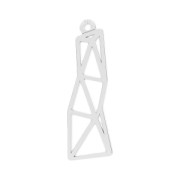 Pendentif rectangle origami 23.4 mm en Argent 925 x1|raw }}