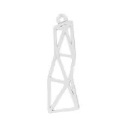 Pendentif rectangle origami 23.4 mm en Argent 925 x1