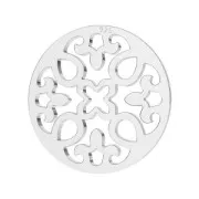 Intercalaire rond rosace 13 mm en Argent 925 x1
