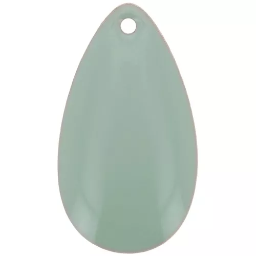 Sequins gouttes en métal et résine époxy 21x11.5 mm Vert d'eau x 8