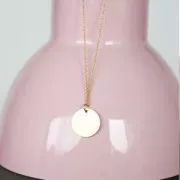 Sequins en métal diamanté rond 15 mm doré x5