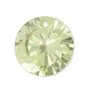 Pendentif rond en Oxyde de Zirconium 8 mm Peridot x1