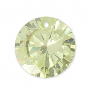 Pendentif rond en Oxyde de Zirconium 8 mm Peridot x1