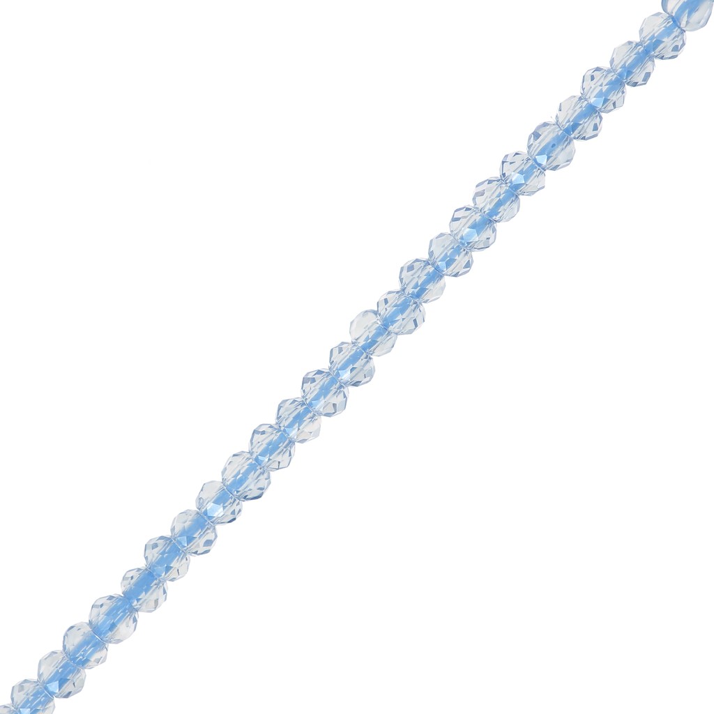 100 Perles Preciosa Rondelles Briolettes 4 Mm Blue Zircon – Neuf, Pour Création De Bijoux
