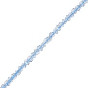 Perles rondelles facettées - rondes aplaties 2x1.5mm Luster Transparent Blue x34cm|raw }}
