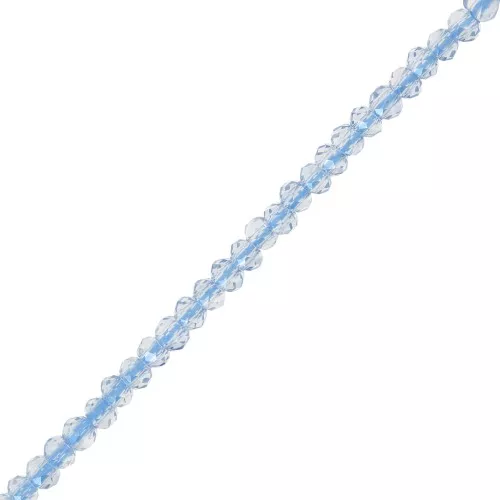 Perles rondelles facettées - rondes aplaties 2x1.5mm Luster Transparent Blue x34cm