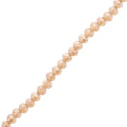 Perles rondelles facettées - rondes aplaties - 3.5x3 mm Luster Topaz Gold x35cm