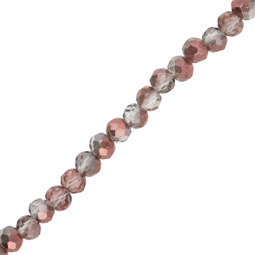 Perles rondelles facettées - rondes aplaties -3.5x3 mm Brown Iris x36cm