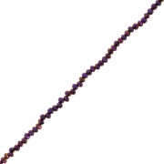 Perles rondelles facettées - rondes aplaties 2x1.5 mm - Light Purple Iris x35cm