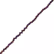 Perles rondelles facettées - rondes aplaties 2x1.5 mm - Light Purple Iris x35cm