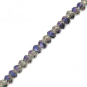 Perles rondelles facettées - rondes aplaties -2.4x1.6 mm Luminous Dark Purple Green x30cm|raw }}
