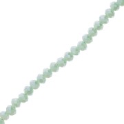 Perles rondelles facettées - rondes aplaties -2.4x3.2 mm Luster Aqua Green x45cm|raw }}