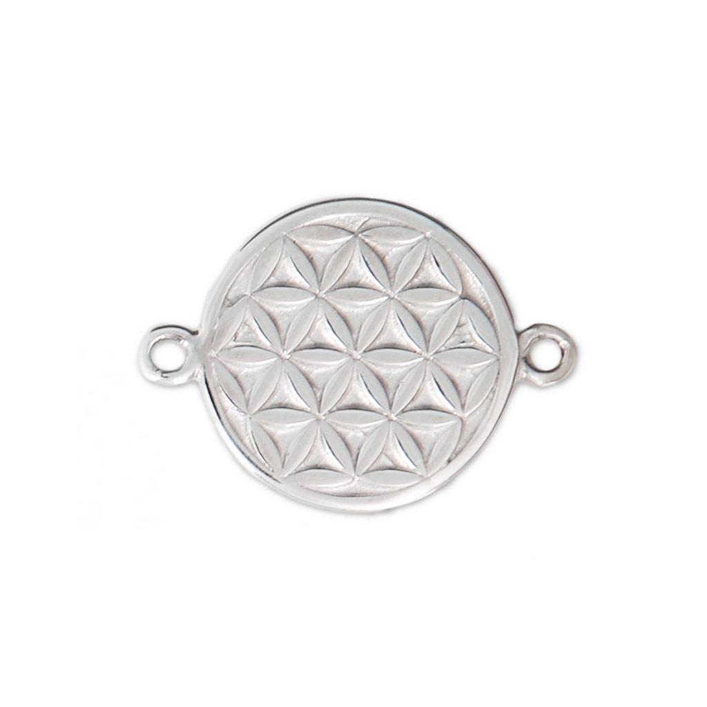 Pendentif Fleur De Lys Or 9 Carats Blanc - 21 X 13 MM - Fabr