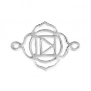 Intercalaire Chakra racine 2 anneaux 20x15 mm en Argent 925 x1|raw }}