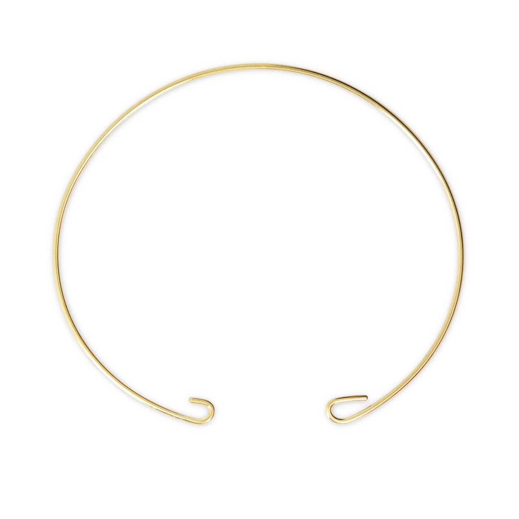 Bracelet Jonc En Plaqué Or 18 Carats - Fil Rond 3mm - Marque Tata Gisèle - Neuf