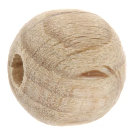 Perles rondes en bois brut  8 mm x20