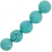 Perles rondes imitation Turquoise 10 mm x5