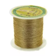 Fil nylon torsadé métallisé 0.3 mm doré x170 m
