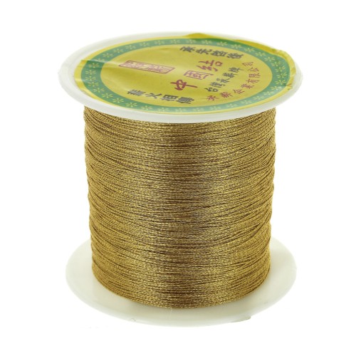 Fil nylon torsadé métallisé 0.3 mm doré x170 m