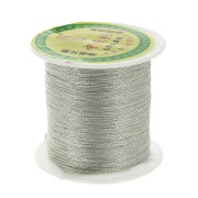 Fil nylon torsadé métallisé 0.3 mm argenté x170 m