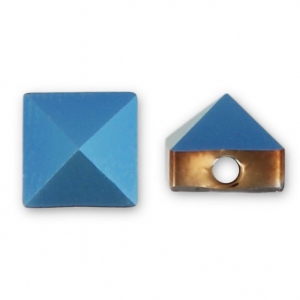 Square Spike Bead PureCrystal 5061 5.5 mm Crystal Metallic Blue x1