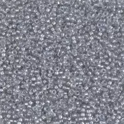 Rocaille Miyuki 15/0 242 - Spkl Pewter Lined Crystal x8g