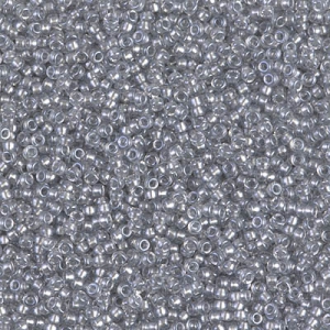 Rocaille Miyuki 15/0 242 - Spkl Pewter Lined Crystal x8g