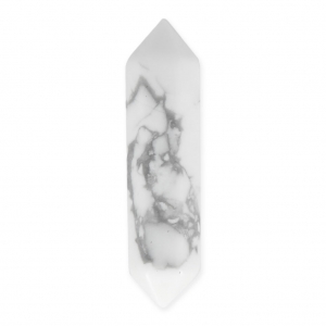Pendentif En Howlite 35x8 Mm - Pierre Blanche Veinée - Neuf - Origine Chine