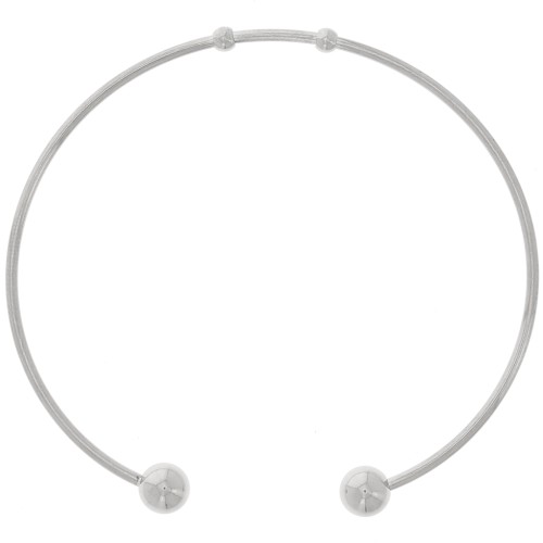Bracelet jonc 61 mm avec boules - Acier inoxydable 304 x1