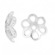 Coupelles fleurs 8 mm en Argent 925 x10|raw }}