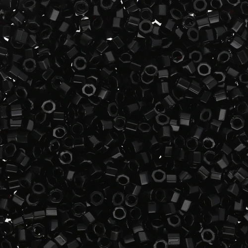 Miyuki Delica 11/0 Hex Cut DBC0010 - Black x8g